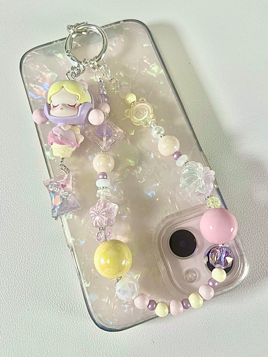 Pop Mart Pop Bean Phone Charm Chain / Keychain - Labubu, Crybaby, Skullpanda, Zsiga, Molly, Dimoo - Handmade