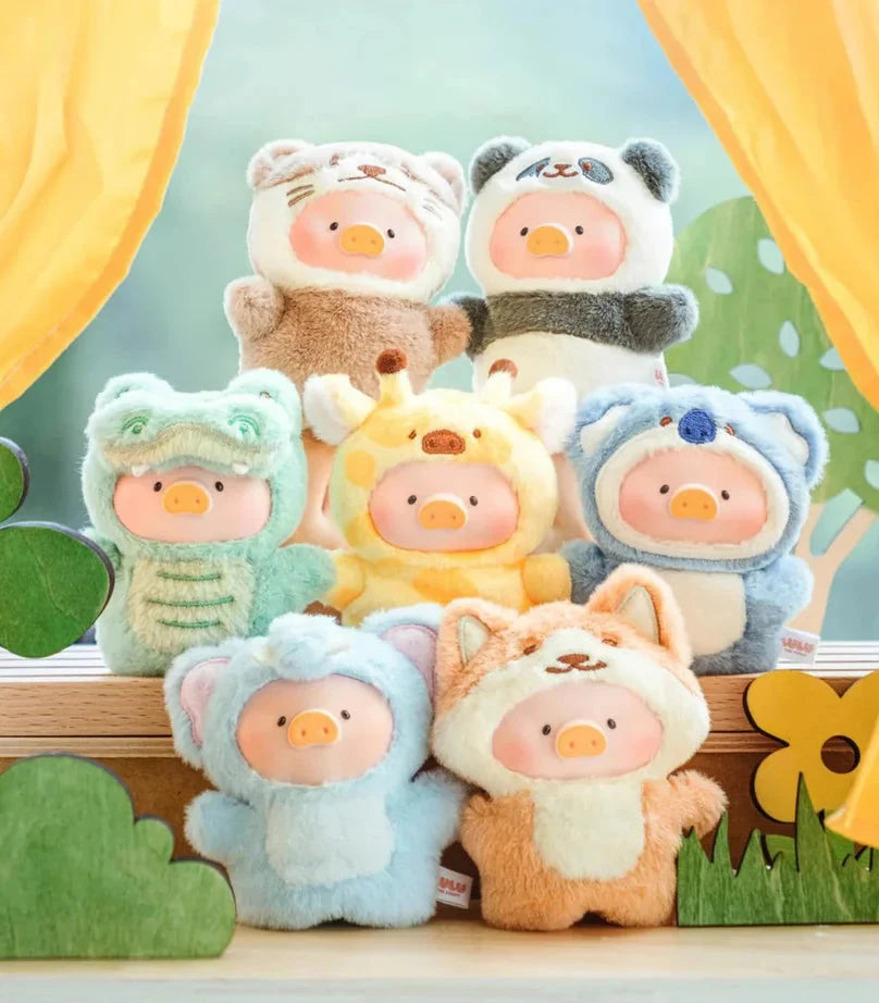 LULU THE PIGGY - Animal Party Puppet Show PVC Face Plush Keychain Blind Box