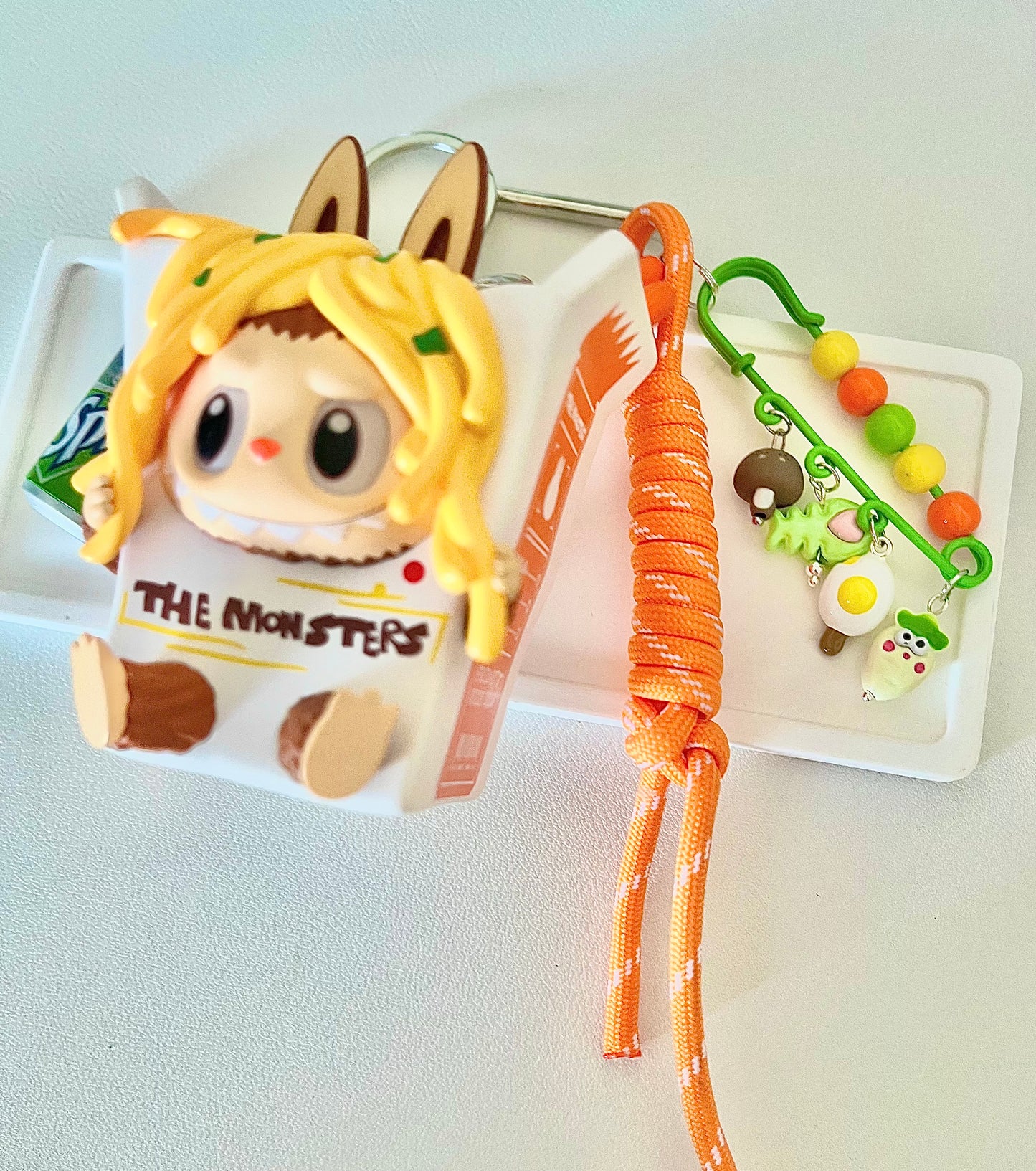 LABUBU Art Toy Bag Charm / Keychain - Handmade - One of a kind