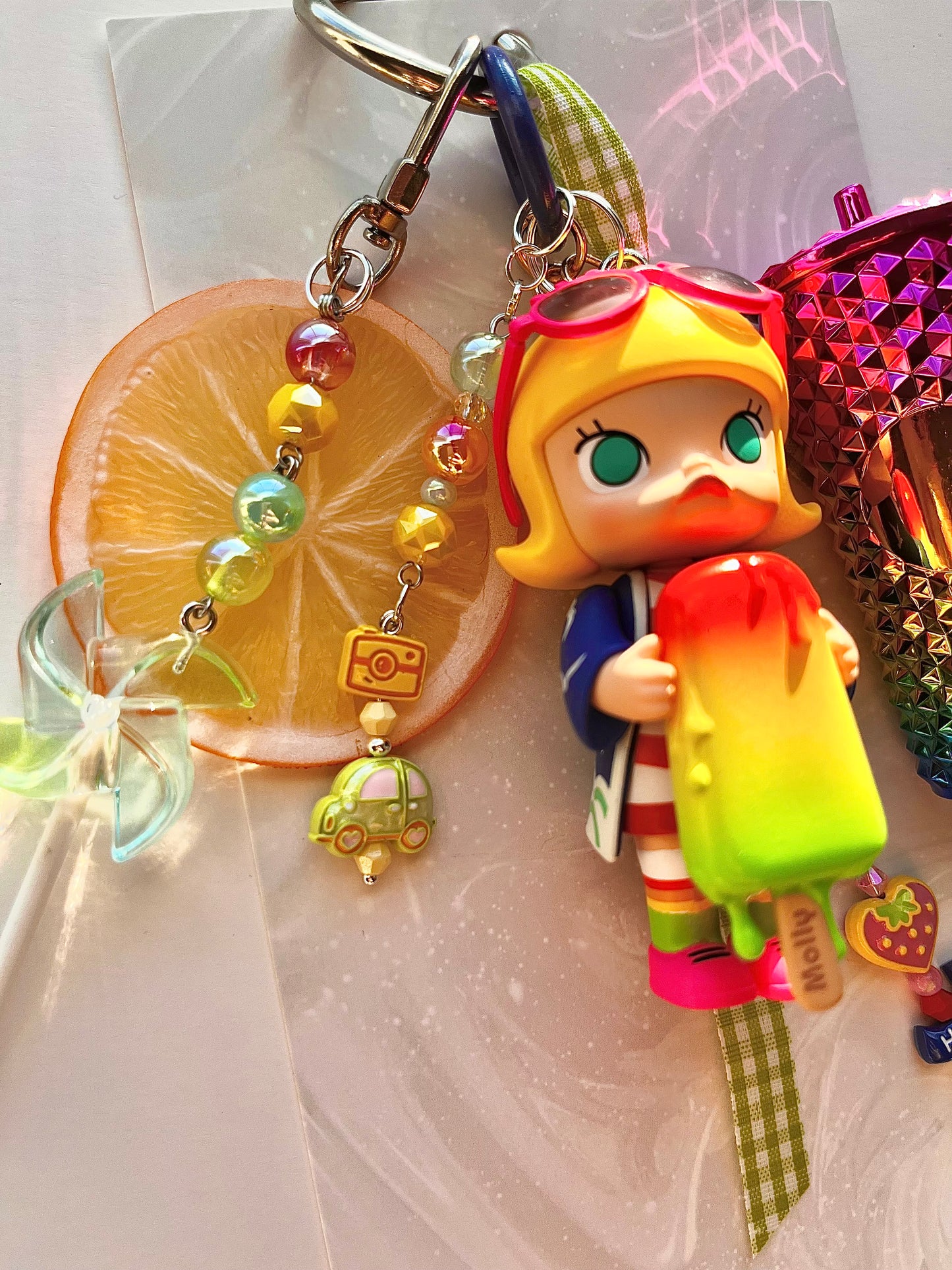 MOLLY Art Toy Bag Charm / Keychain - Handmade - One of a kind