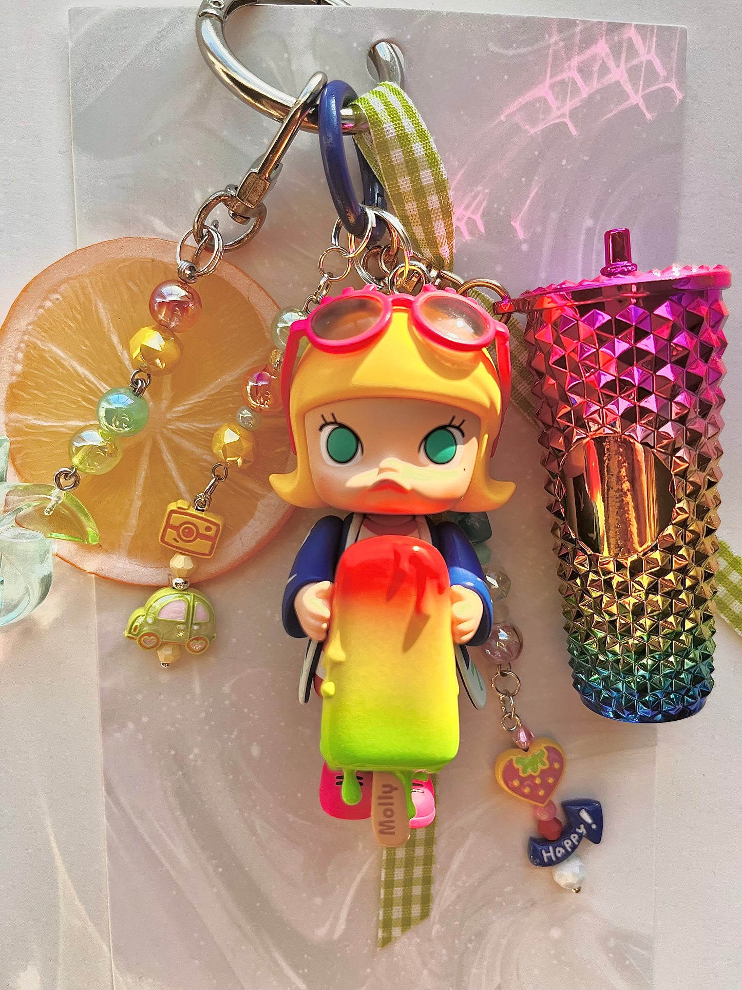MOLLY Art Toy Bag Charm / Keychain - Handmade - One of a kind